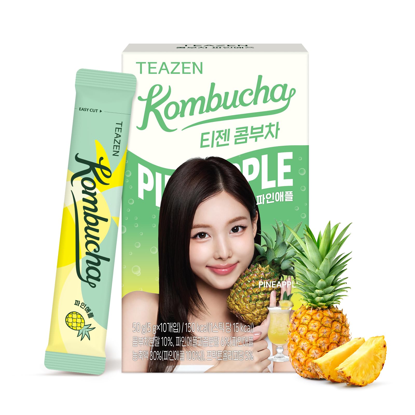TEAZEN front packaging showing pineapple packets and convenience