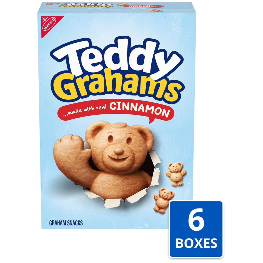 Teddy Grahams bear-shaped detail emphasizing playful snack appeal for kids