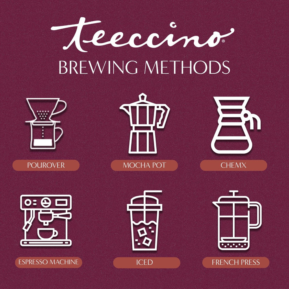 Iced Teeccino hazelnut drink poured over ice for refreshing low-acid option