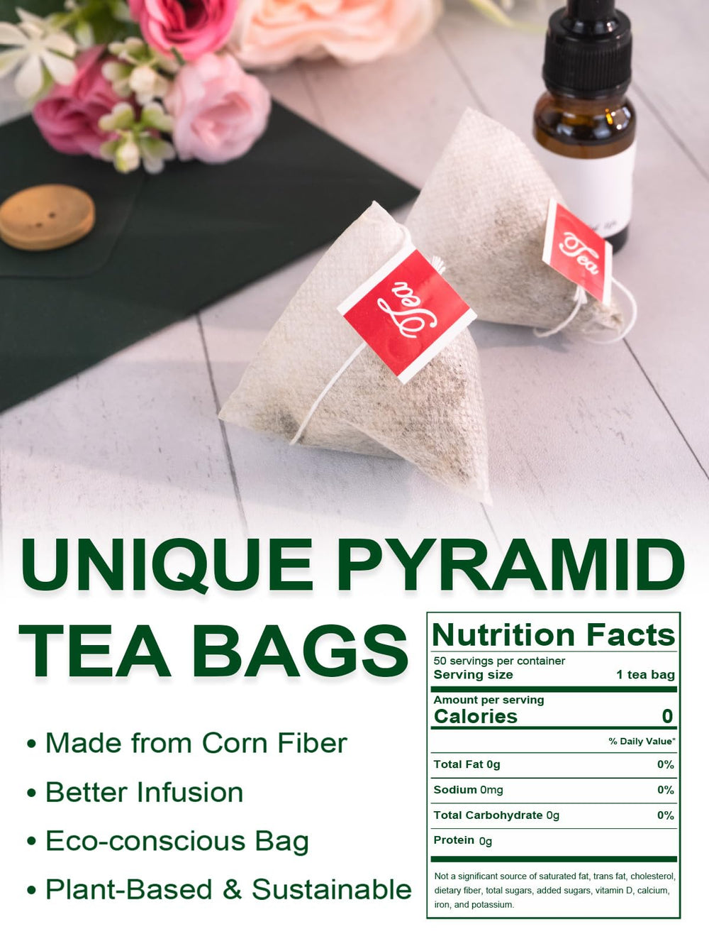 TeeLux tea bag brewing in cup demonstrating easy steeping and full flavor release