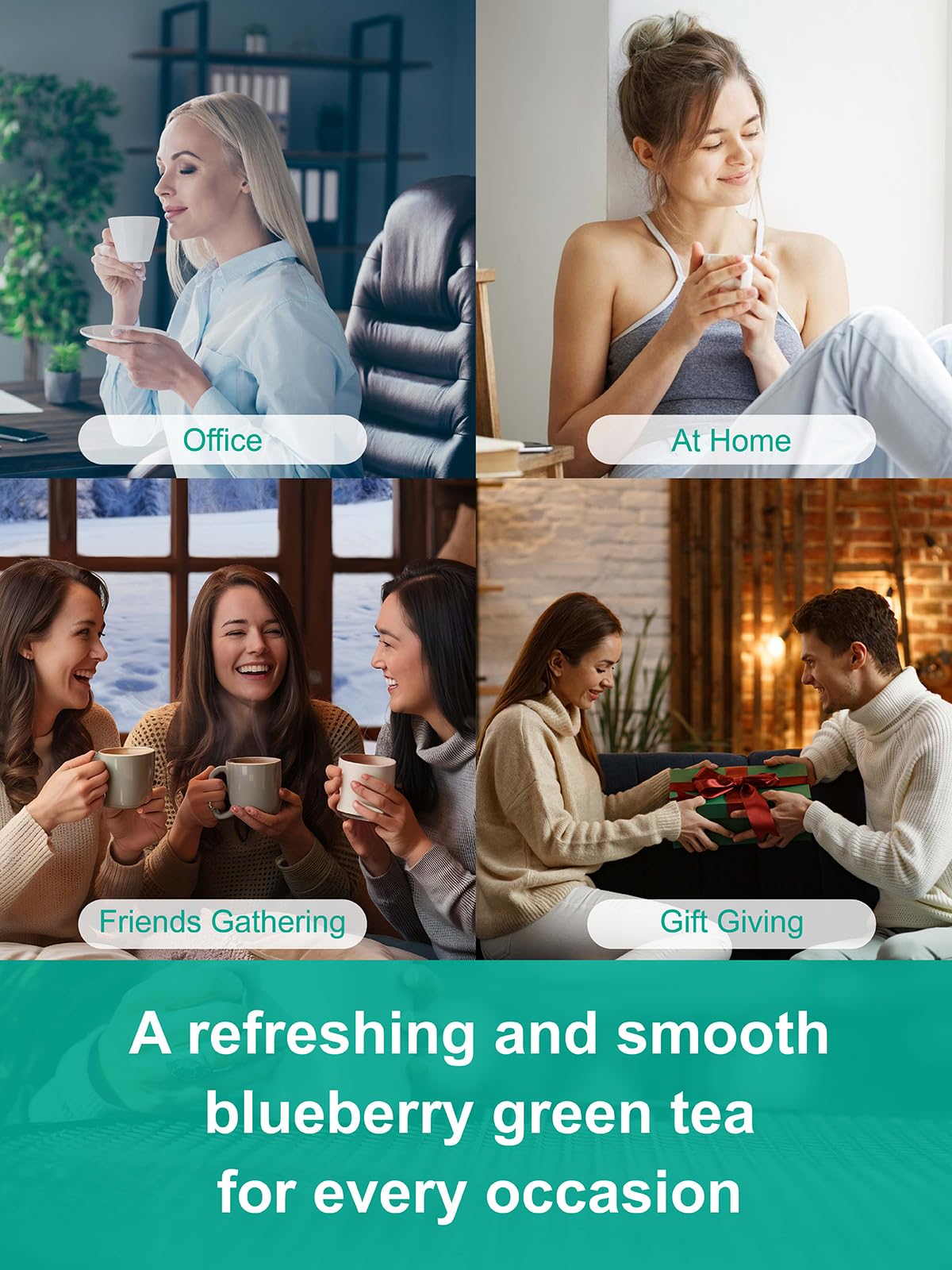 TeeLux tea next to measuring items for easy serving and portioning