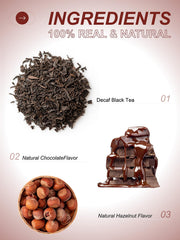 TeeLux brewed cup with rich color highlighting smooth chocolate-hazelnut flavor benefit