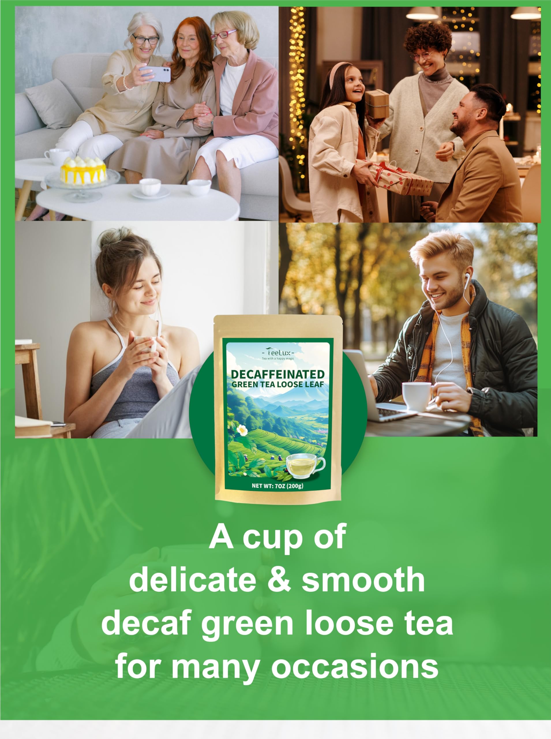 Lifestyle kitchen scene with TeeLux tea ready to brew for everyday enjoyment