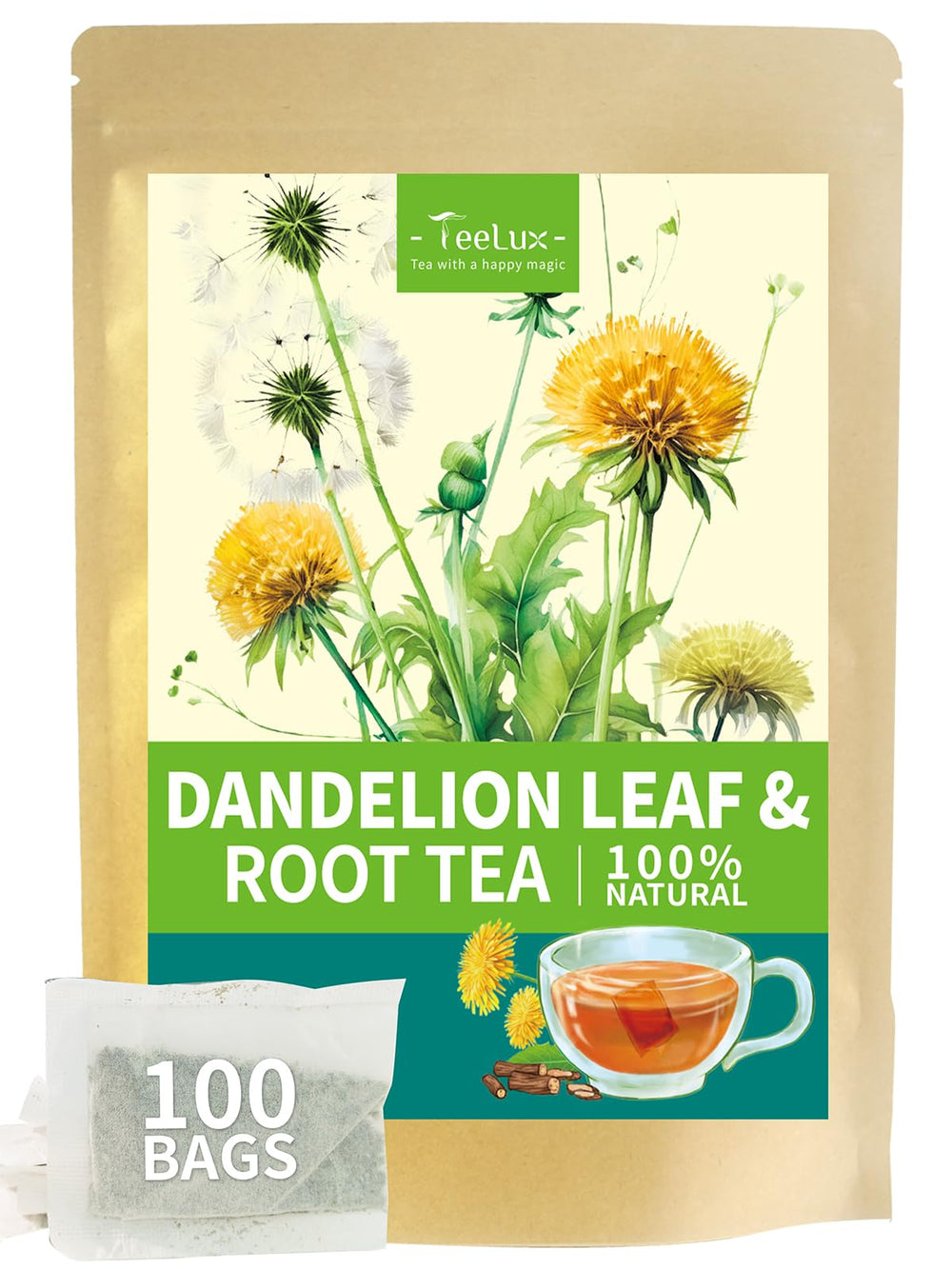 TeeLux front packaging showing pouch and label for clear shelf appeal