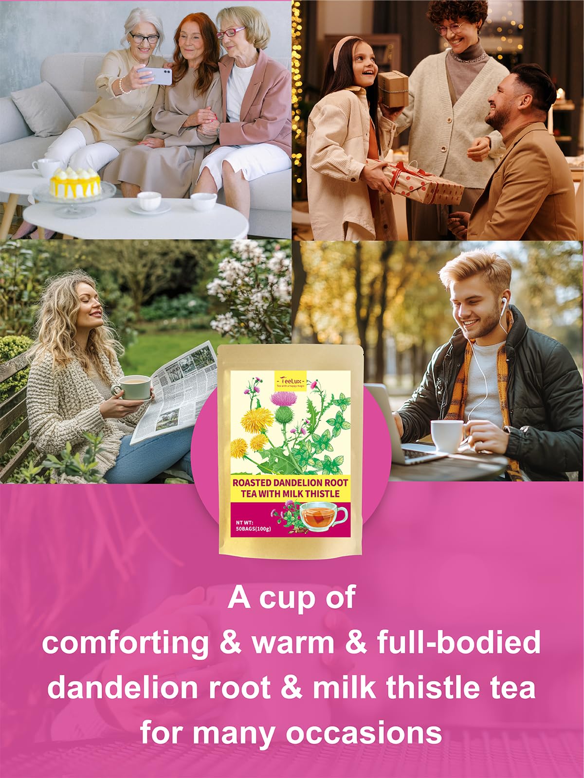 TeeLux tea served in a kitchen setting demonstrating everyday, easy enjoyment
