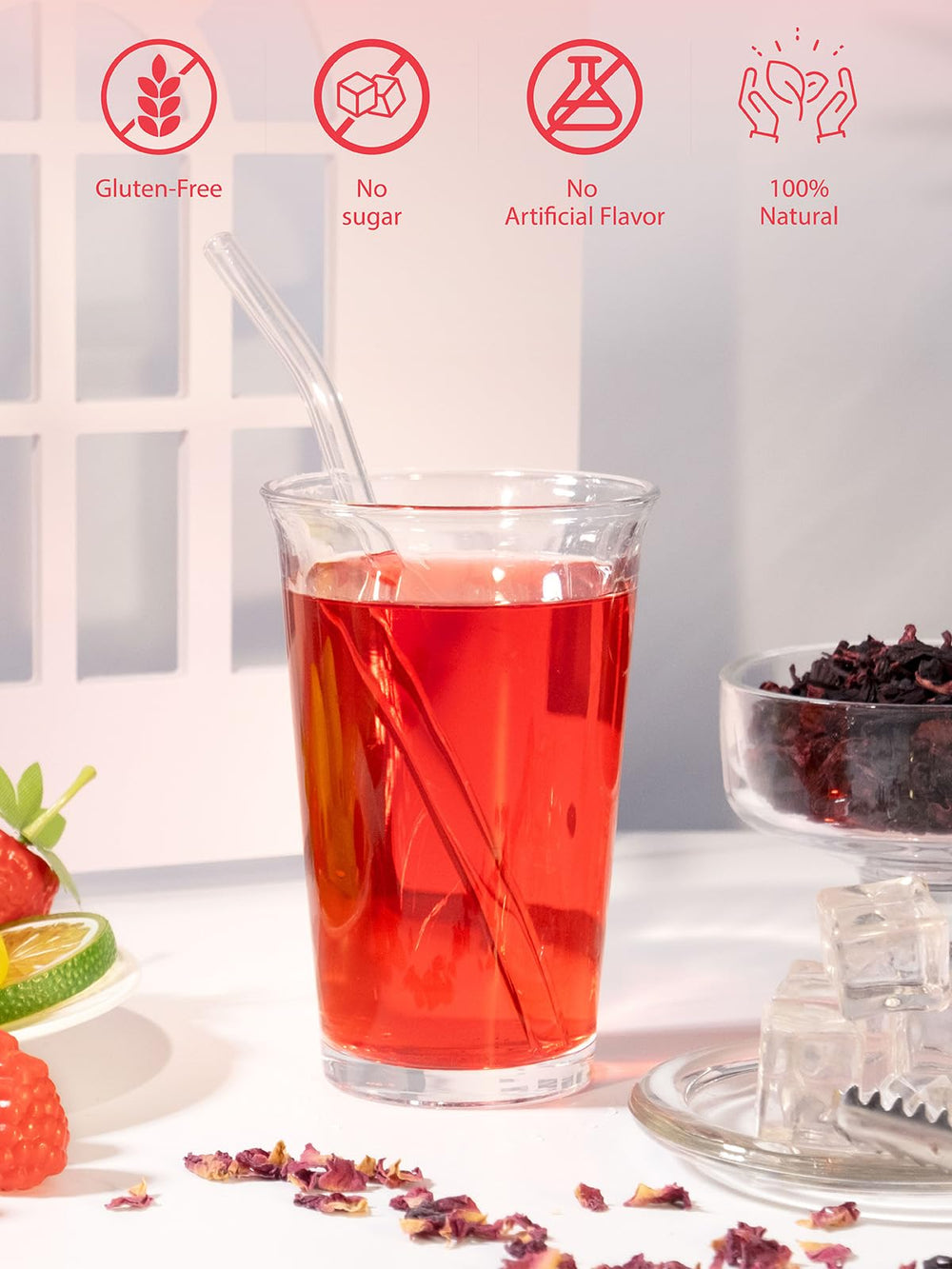 TeeLux pitcher of iced tea demonstrating refreshing cold-brew result