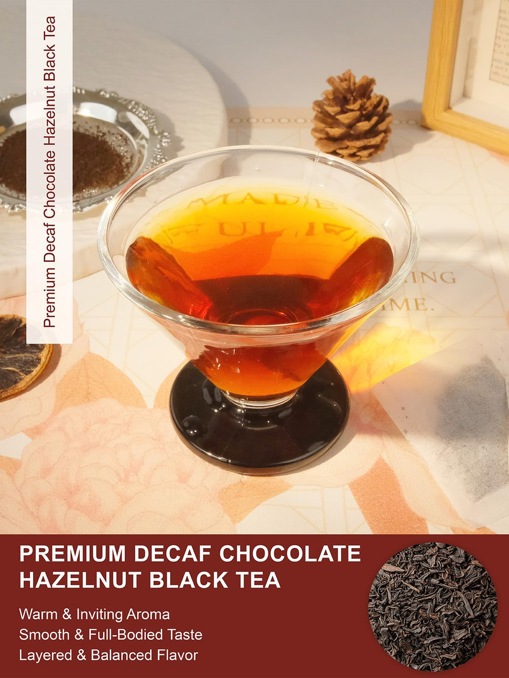 TeeLux close-up of unbleached plant-fiber tea bag showing clean infusion benefit