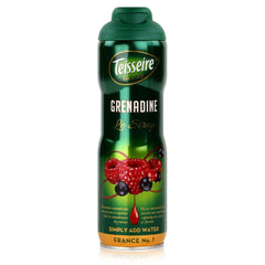 Teisseire bottle front view showing label and size, clear French origin benefit