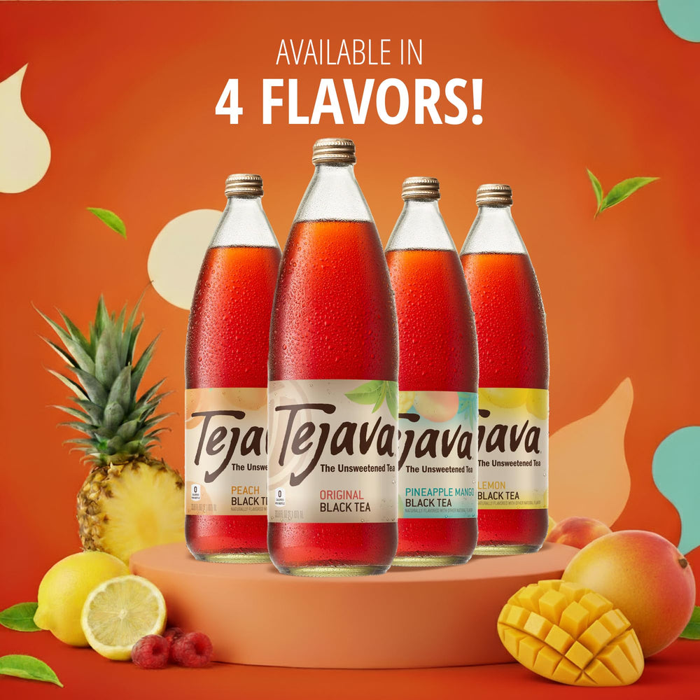 Office fridge stocked with Tejava showing convenient bulk benefit