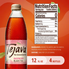 Tejava glass bottle detail focusing on cap and embossed glass for premium feel