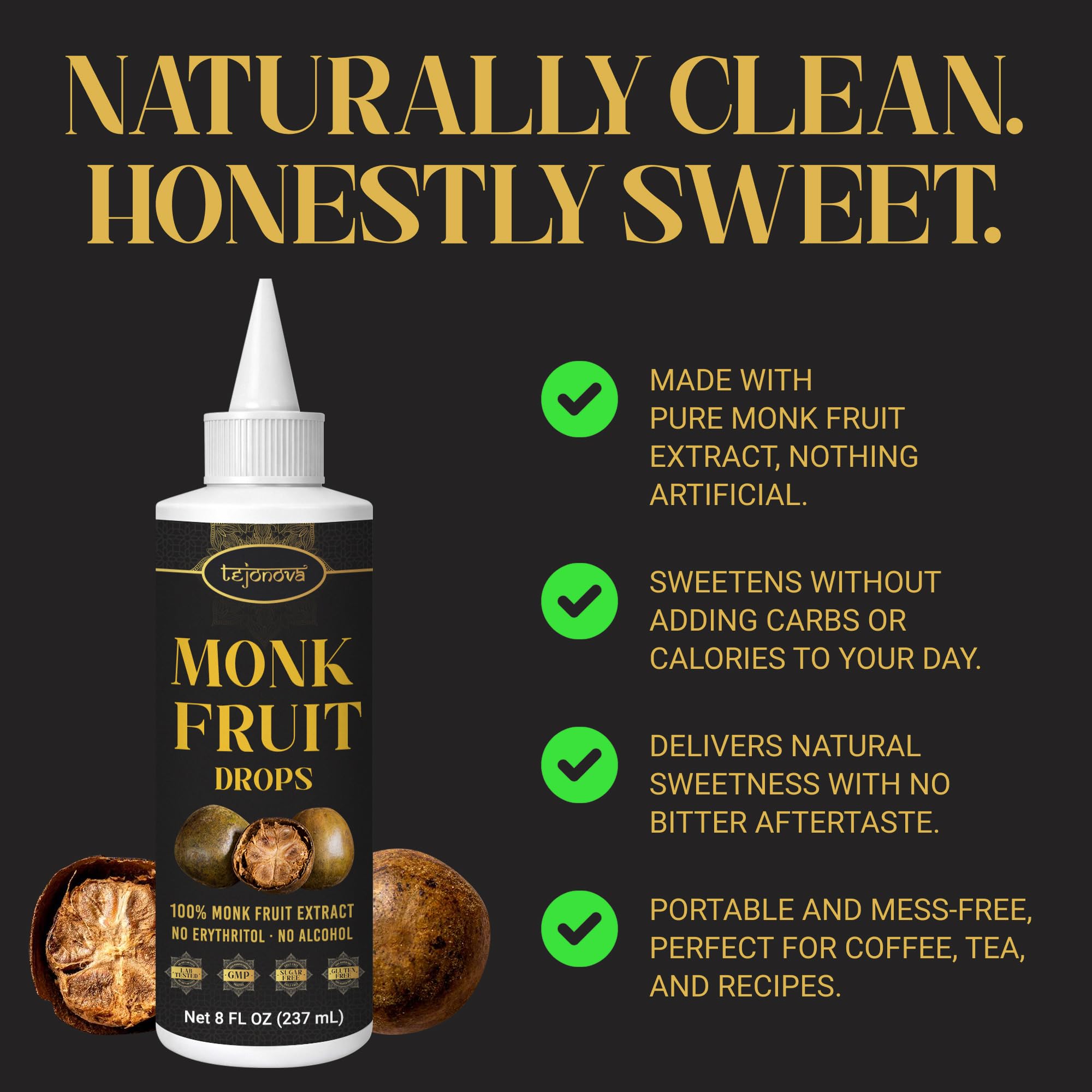 tejonova travel bottle in bag portable zero-calorie sweetener benefit
