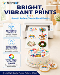 Tekmall printed photo on icing sheet demonstrating vivid color reproduction