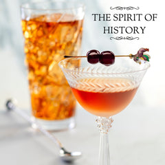 Tempus Fugit Spirits cherry perched in an Old Fashioned demonstrating cocktail enhancement