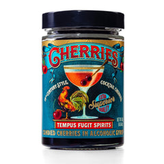 Tempus Fugit Spirits jar front label showing product and vintage styling for authenticity
