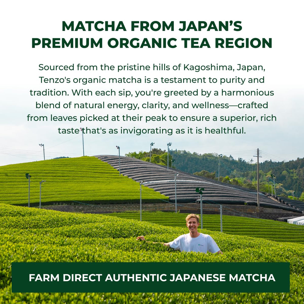 Tenzo matcha used in a cake showing bright natural color and baking use