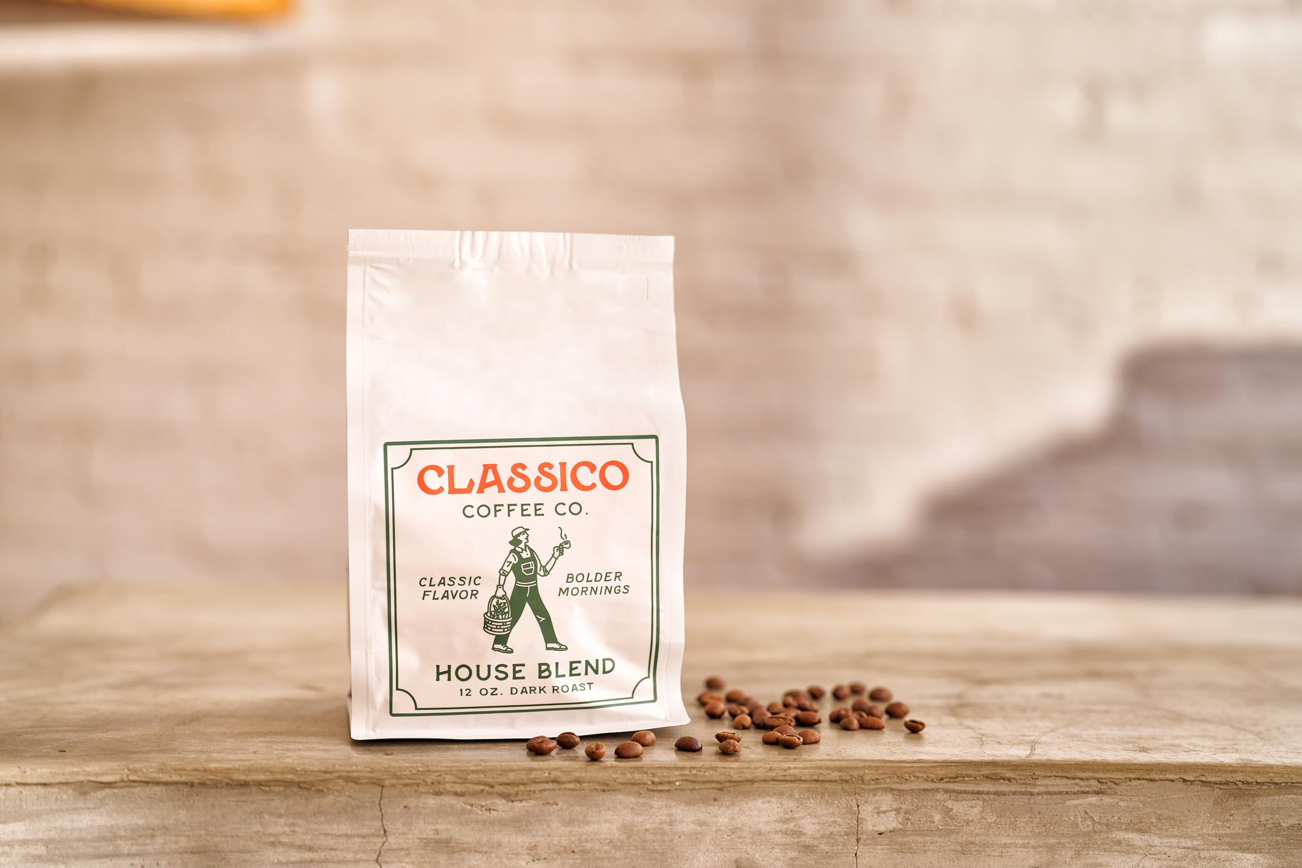 Terra Kaffe Classico roasted beans close-up showing texture and roast color for rich flavor