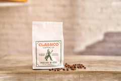 Terra Kaffe Classico roasted beans close-up showing texture and roast color for rich flavor