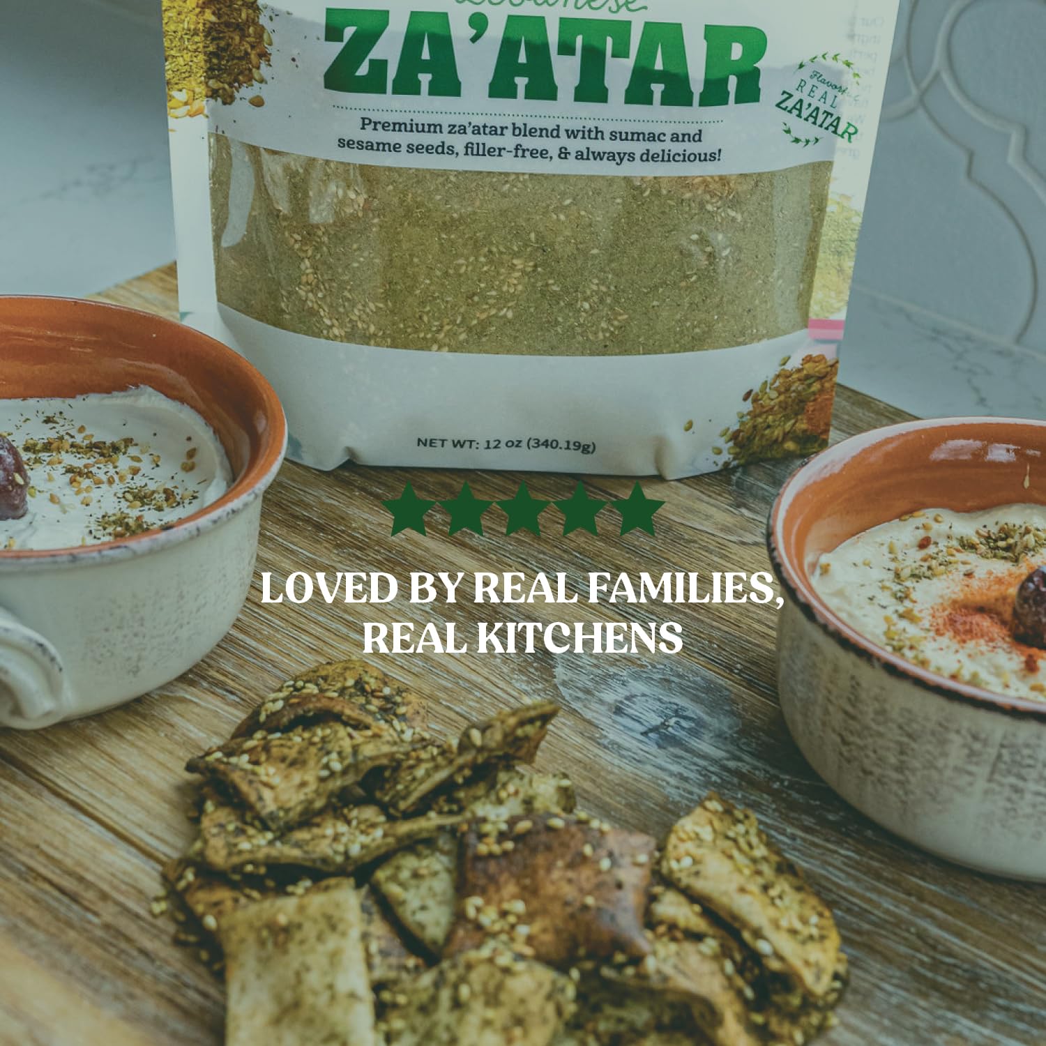 Terranean Herbs label close-up with Non-GMO Kosher and Halal seals conveying trusted sourcing