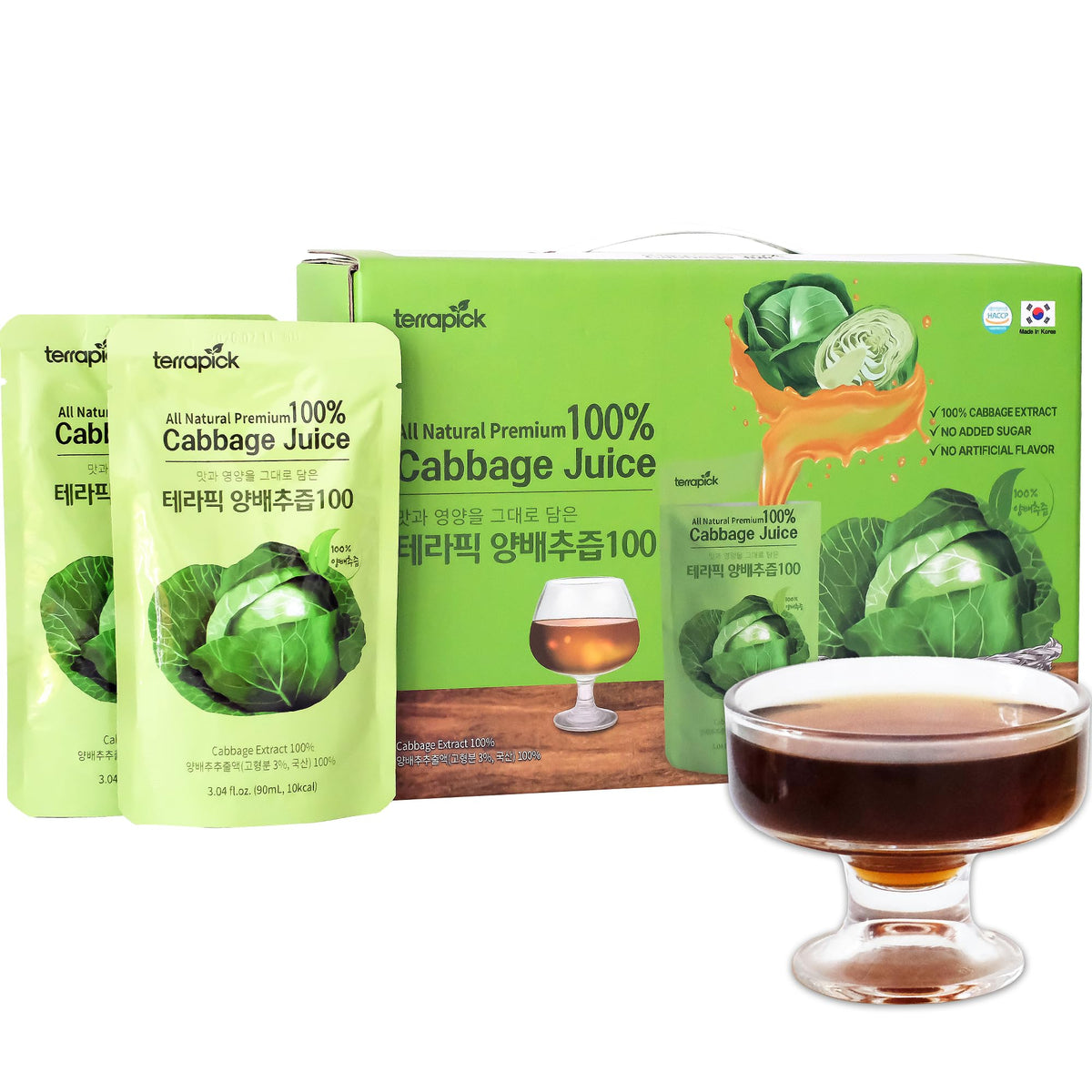 TERRAPICK front packaging showing 30 pouches and clear benefits