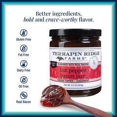 terrapin ridge spread on cracker demonstrates quick appetizer idea with sweet-spicy contrast