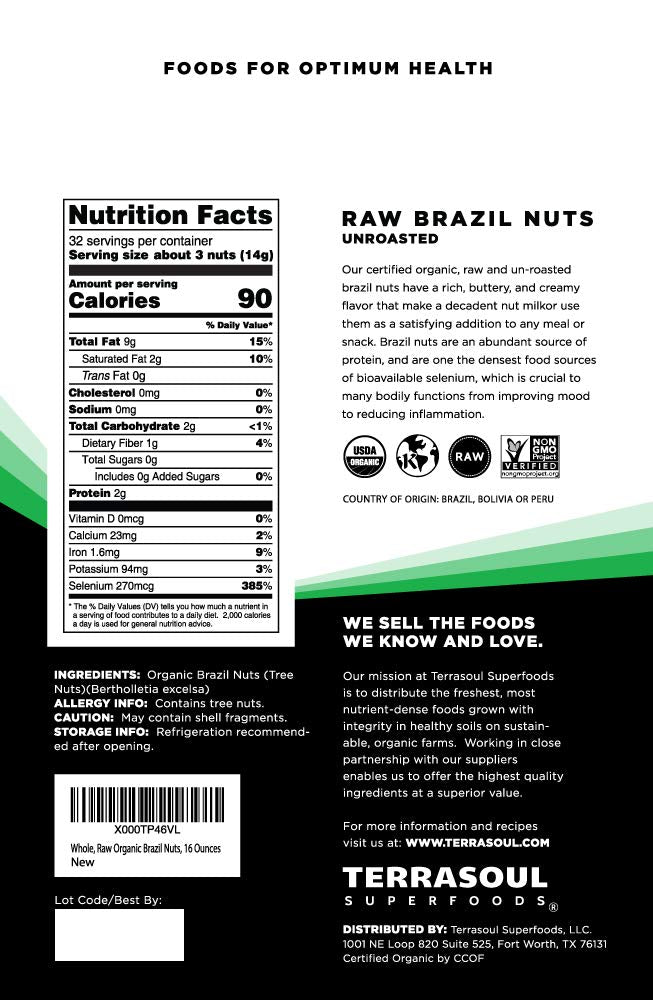 Terrasoul Superfoods close-up of whole brazil nut kernels highlighting fresh texture