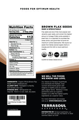 Terrasoul Superfoods close-up of brown flax seed texture highlighting fresh nutty oils