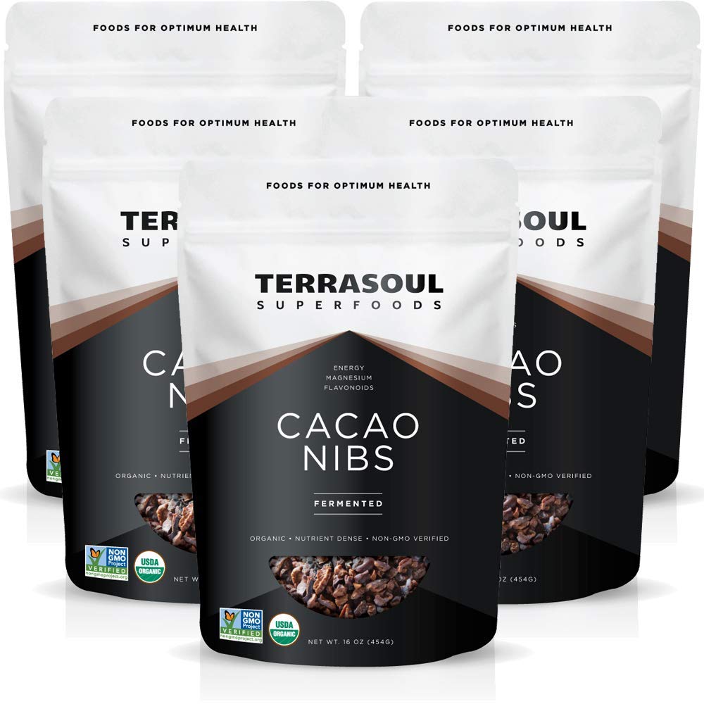 Terrasoul Superfoods front packaging showing five resealable one pound bags and product benefits