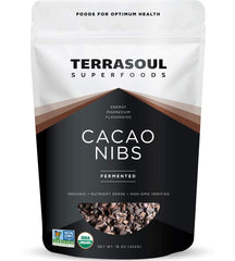 Terrasoul Superfoods front pouch showing product branding and size benefit