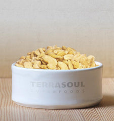 Terrasoul Superfoods cashews in blender jar ready for smooth homemade cashew milk