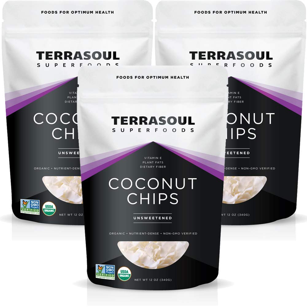 Terrasoul Superfoods front packaging showing three 12 oz bags and organic badge