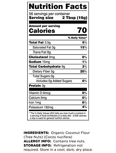Terrasoul Superfoods coconut flour used in a pan of baked goods showing reliable results