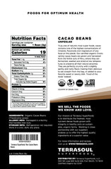Terrasoul Superfoods close-up of Criollo cacao bean texture highlighting premium quality and rich flavor