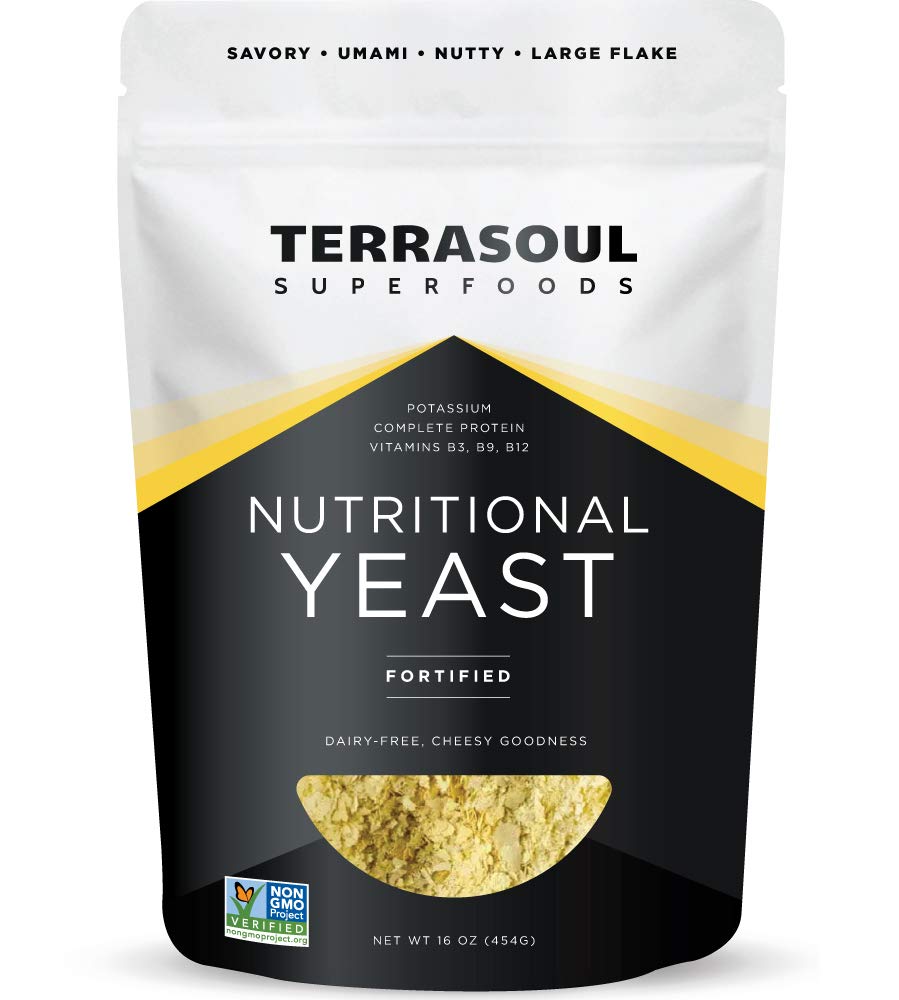 Terrasoul Superfoods front pouch showing resealable 16oz package and label benefits