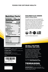 Terrasoul Superfoods close-up of golden flax seeds highlighting texture and freshness