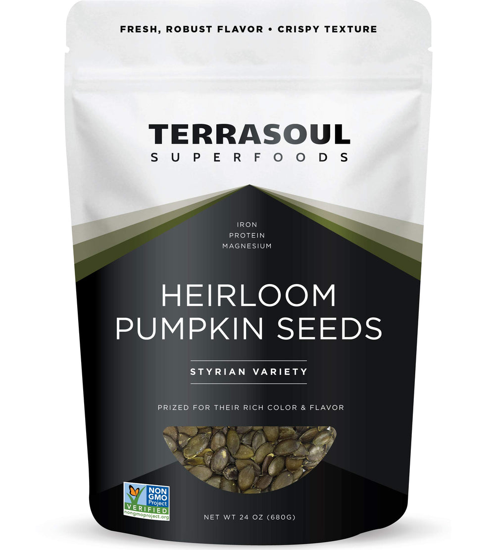Terrasoul Superfoods front packaging showing resealable 1.5 lb pouch with clear label and benefits