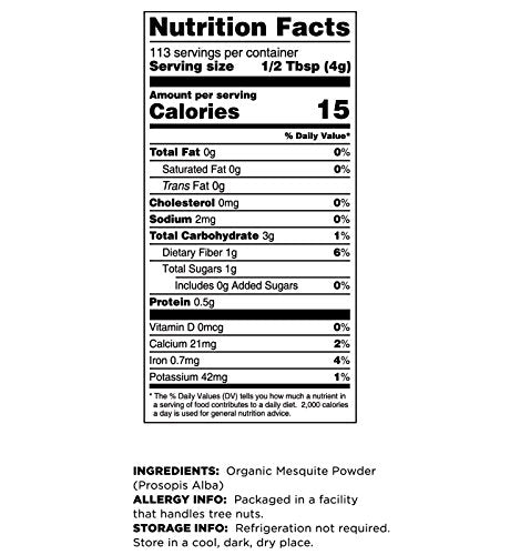 Terrasoul mesquite powder next to measuring spoon and scale showing serving size convenience