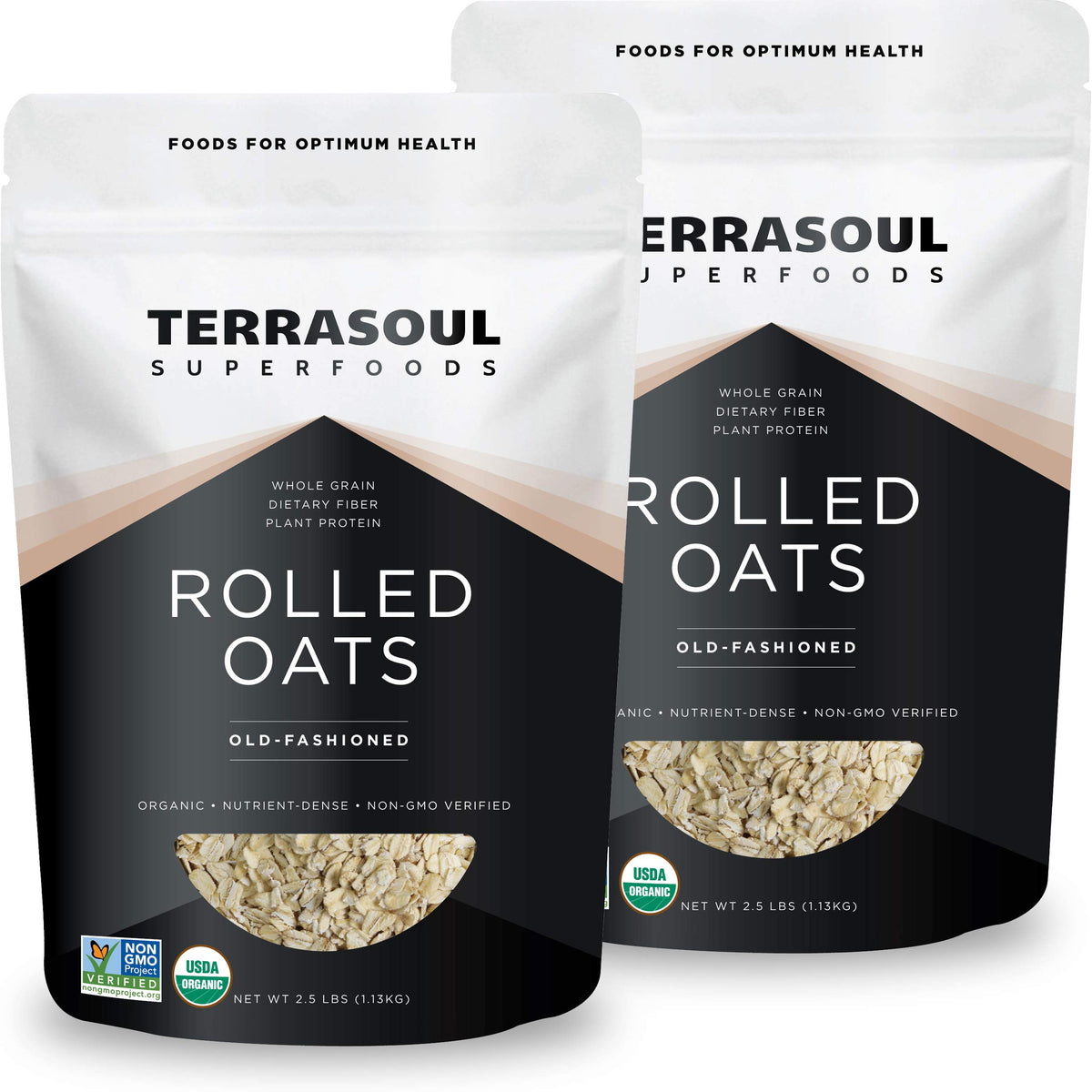 Terrasoul Superfoods front packaging showing organic label and resealable pouch benefit freshness