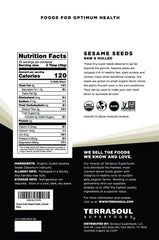 Terrasoul Superfoods close-up of hulled sesame seed texture for smooth tahini