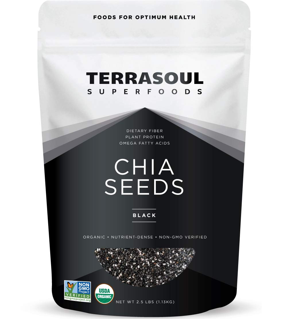 Terrasoul Superfoods front packaging showing 2.5 lb bag and organic label benefit freshness