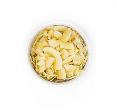 Terrasoul Superfoods coconut chips in a bowl ready to eat offering convenient snack appeal