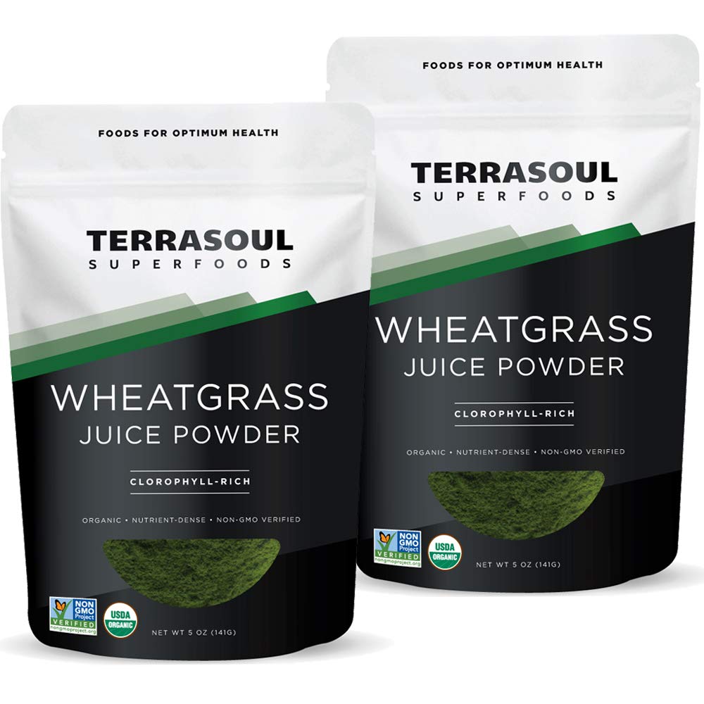 Terrasoul Superfoods front packaging showing two 10 oz containers and product label benefits