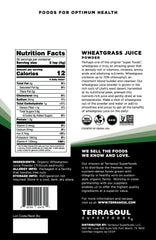 Terrasoul Superfoods powder close-up texture, fine concentrated juice for smoothies