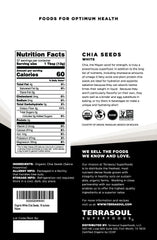 Terrasoul Superfoods close-up of white chia seeds texture for mixing ease