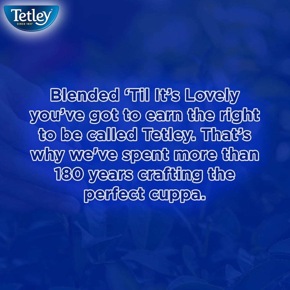 Tetley decaf pantry storage box kept dry to maintain tea freshness