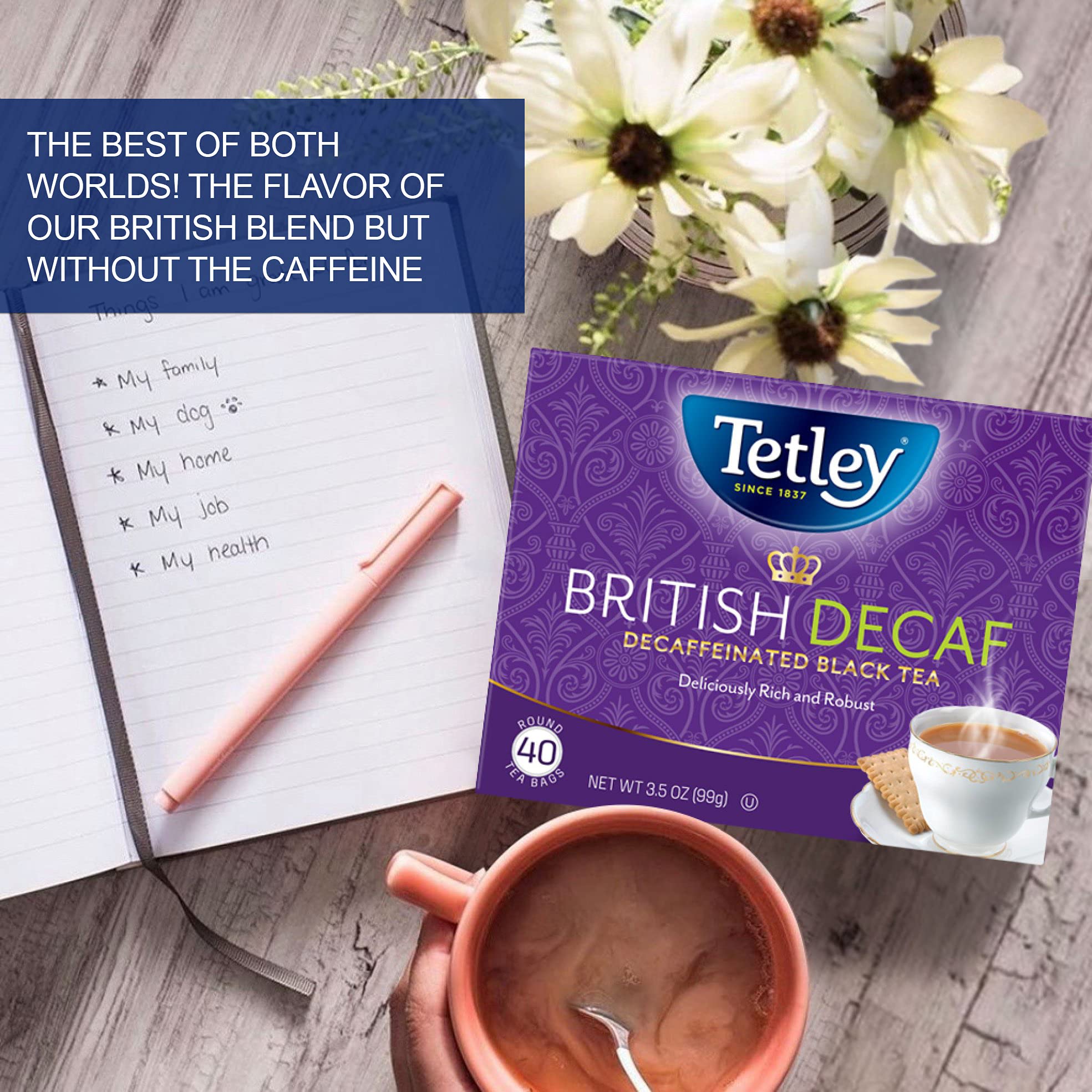 Tetley close-up of teabag texture highlighting gentle steeping