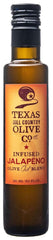 TEXAS HILL COUNTRY OLIVE CO. front bottle view highlighting spicy finish