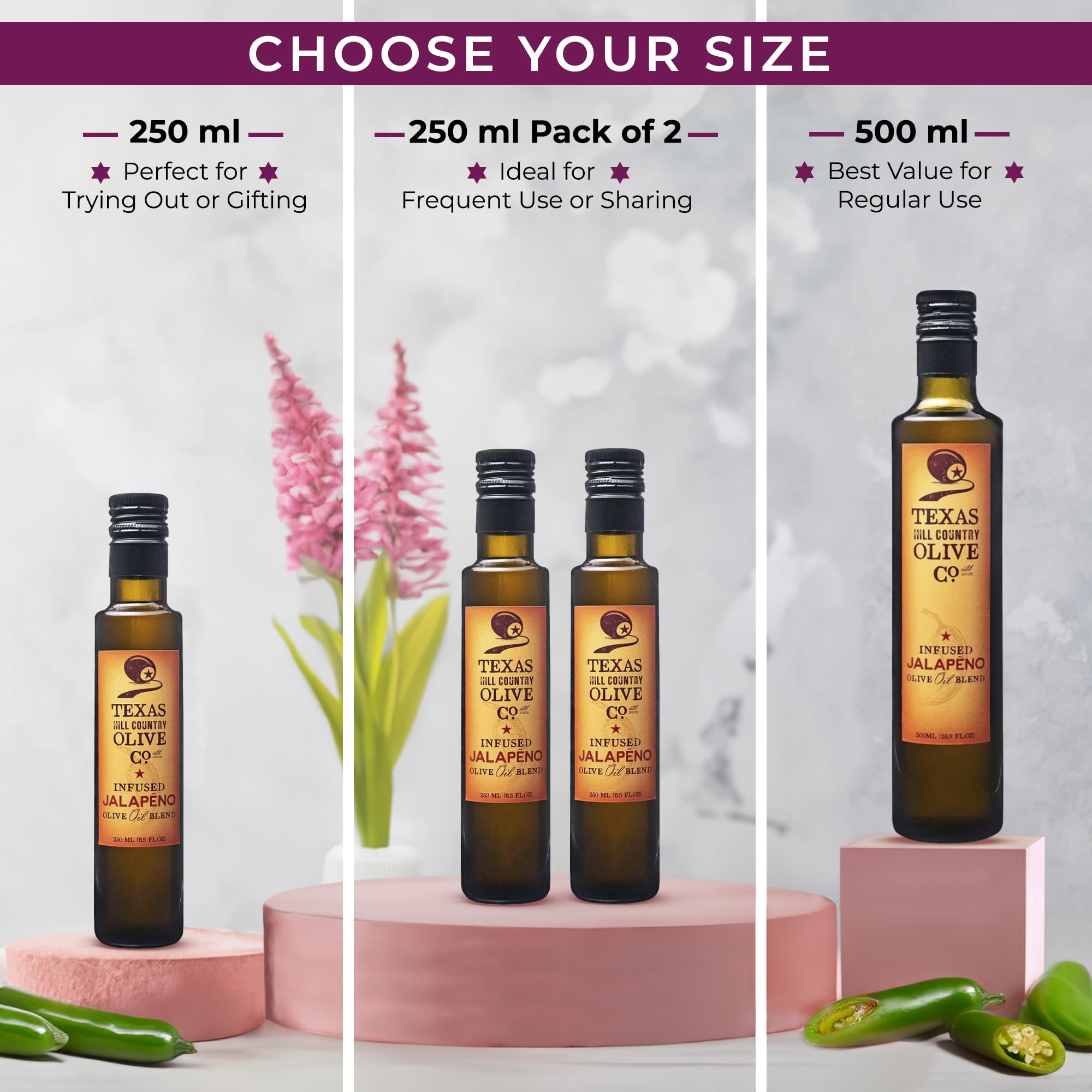 TEXAS HILL COUNTRY OLIVE CO. oil brushed on grilled shrimp for flavor