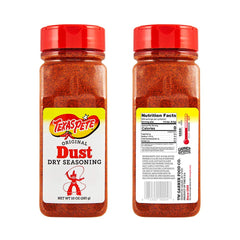 Texas Pete Original Dust close-up of granules, aged cayenne and spices benefit