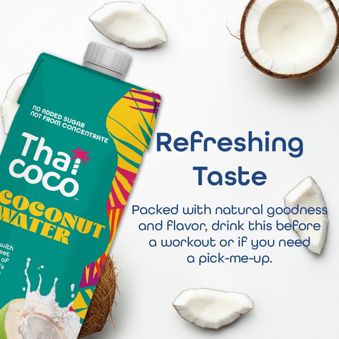 Thai Coco six-pack of 1L cartons showing family-size value