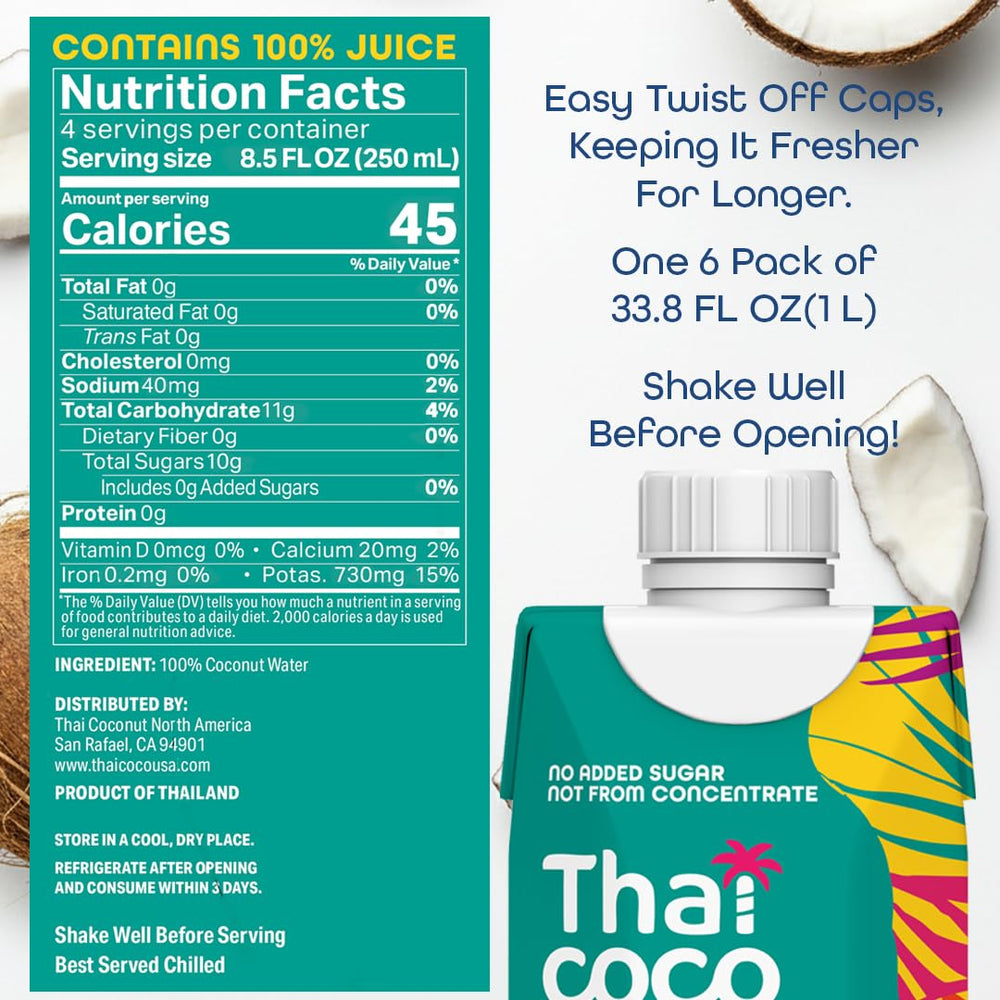 Thai Coco pouring from carton close-up highlighting fresh clarity